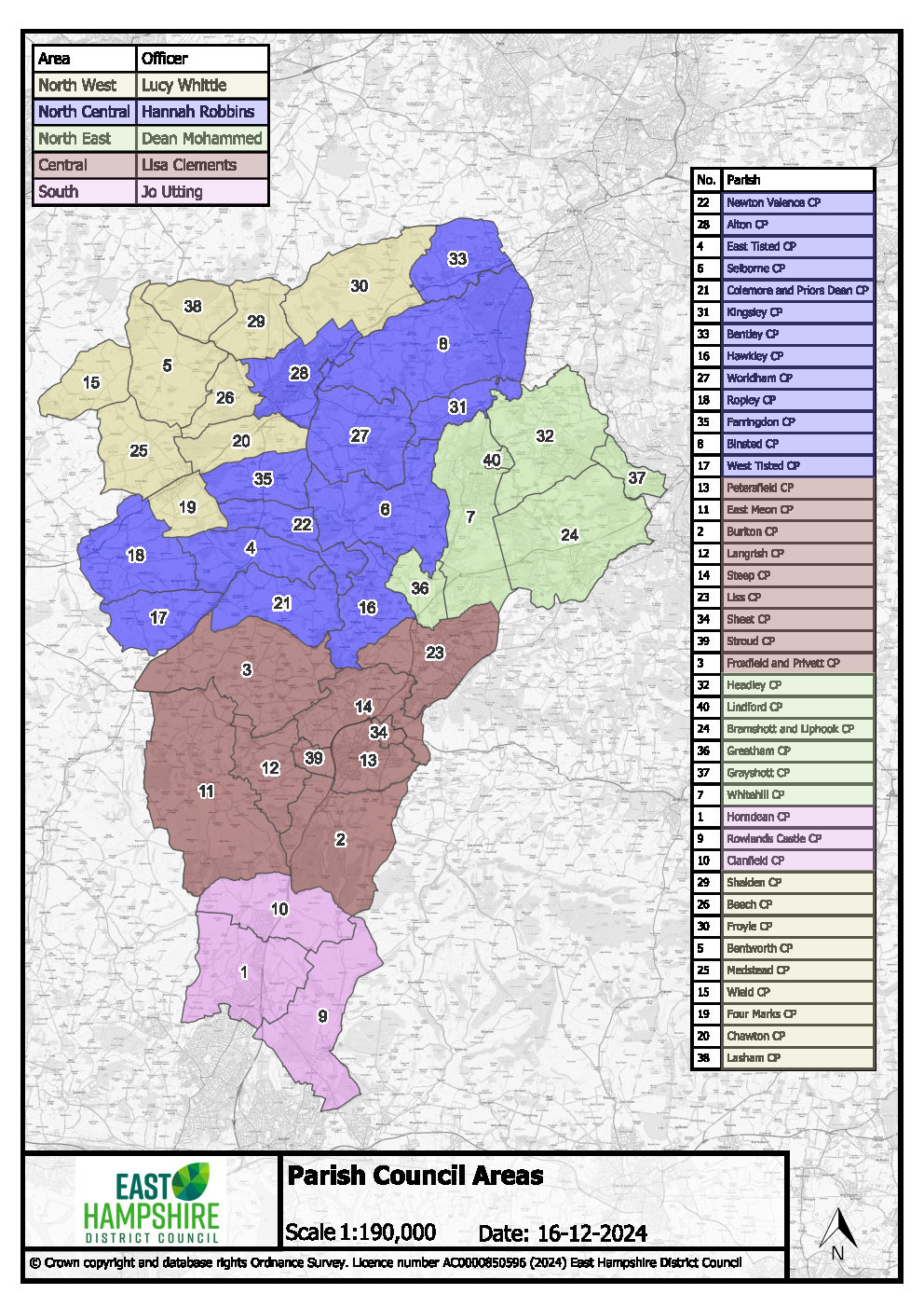 Area working map