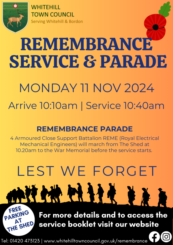 Remembrance Service poster 2024